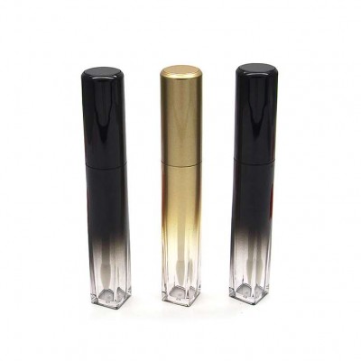 New Arrival DIY gold lip gloss container packaging wholesale empty 7ml lip gloss tube with brush